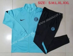 2021-2022 Inter Milan Green High Collar Thailand Soccer Jacket Uniform-815