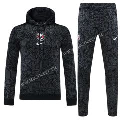 2020-2021 Club América Black & Gray Training Thailand Soccer Tracksuit Uniform With Hat-418