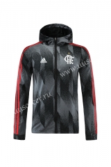 2021-2022 Flamengo Black Trench Coats With Hat-LH