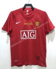 08 Retro Version Manchester United Home Red Thailand Soccer Jersey AAA-811