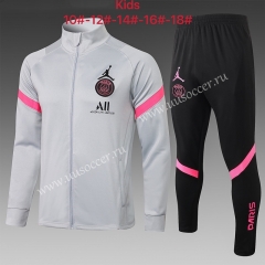 2021-2022 Jordan Paris SG Light Gray sleeve Kids/Youth Jacket Unifom-815