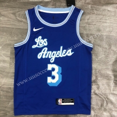 2021 Retro Version NBA Los Angeles Lakers Blue #3 Jersey-311