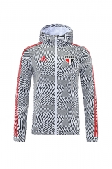 2020-2021 Sao Paulo Black & White Wind Coat With Hat-LH
