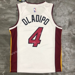 2020-2021 NBA Miami Heat White V collar #4 Jersey-311