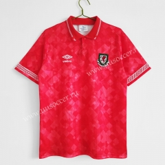 1990-92 Retro Version Wales Home Red Thailand Soccer Jersey AAA-C1046