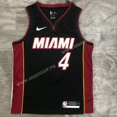 2020-2021 NBA Miami Heat Black V collar #4 Jersey-311