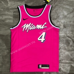 2020-2021 NBA Miami Heat Pink Round collar #4 Jersey-311