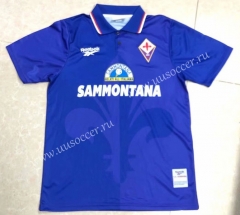 95-96 Retro Version Fiorentina Home Blue Thailand Soccer Jersey AAA