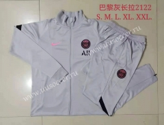 2021-2022 Nik Paris SG Light Gray Soccer Jacket Uniform-815