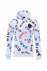 2021-2022 Jordan Paris SG White Thailand Soccer Tracksuit Top With Hat-418