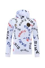 2021-2022 Jordan Paris SG White Thailand Soccer Tracksuit Top With Hat-418