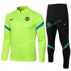 2021-2022 Inter Milan Fluorescent green Thailand Tracksuit -815