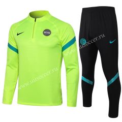 2021-2022 Inter Milan Fluorescent green Thailand Tracksuit -815