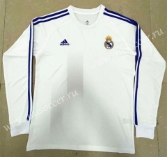 Retro Version Real Madrid Home White Thailand LS Soccer Jeesey AAA-818