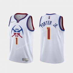 2020-2021 Reward Version Denver Nuggets NBA White #1 Jersey-311