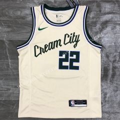 2020-2021 NBA Milwaukee Bucks White #22 Jersey-311