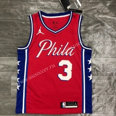 Jordan Topic 2020-2021 NBA Philadelphia 76ers Red #3 Jersey-311