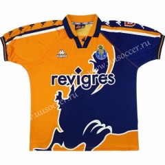 Retro version 97-99 Porto Away Blue&Yellow Thailand Soccer Jersey AAA-503