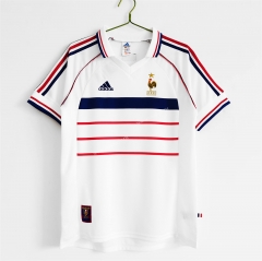 1998 Retro Version France Away White Thailand Soccer Jersey AAA-c1046