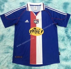 00-01  Olympique Lyonnais 2nd Away Blue Thailand Soccer Jersey AAA-HR