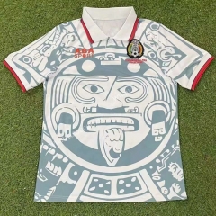 Retro Version 1998 Mexico  Away White Thailand Soccer Jersey AAA-503