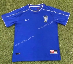1998 Brazil Away Blue Thailand Soccer Jersey AAA-503