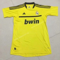 11-12 Retro Version Real Madrid Goalkeeper  Yellow  Thailand Soccer Jersey AAA-609