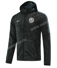 2021-2022 Club América Black Thailand Wind Coat With Hat-LH