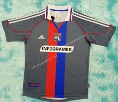 00-01  Olympique Lyonnais 2nd Away Blue Thailand Soccer Jersey AAA-HR