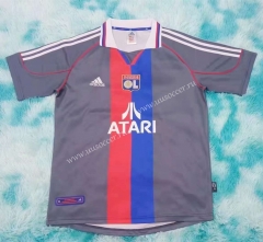 01-02 Olympique Lyonnais  Away  Light Gray Thailand Soccer Jersey AAA-HR