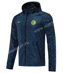 Special edition 21-22 Inter Milan Royal Blue Thailand Soccer Windbreaker  With Hat-LH