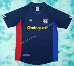 00-01  Olympique Lyonnais  Away Royal Blue Thailand Soccer Jersey AAA-HR