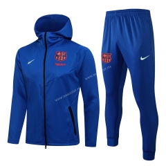 2021-2022 Barcelona Color blue Soccer Jacket Uniform With Hat-815