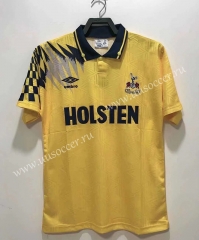 92-94 Retro Version Tottenham Hotspur Away Yellow Thailand Soccer Jersey AAA-811