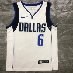 NBA Dallas Mavericks Home White (Porzingisny) #6 Jersey