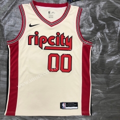 NBA Portland Trail Blazers creamy-white #00（Anthony）Jersey-311