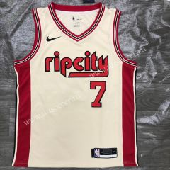 NBA Portland Trail Blazers creamy-white #7（Roy）Jersey-311