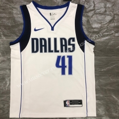 NBA Dallas Mavericks Home White (Nowitzki) #41 Jersey
