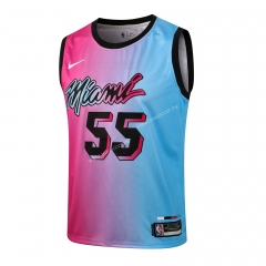 （Hot-pressed） NBA Miami Heat Black Round neck #55 Jersey-815