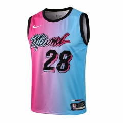 （Hot-pressed） NBA Miami Heat Black Round neck #28 Jersey-815