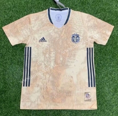 Commemorative Edition Argentina Maradona Yellow  Thailand Soccer Jersey AAA-407