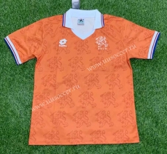 1994-96 Retro Version Netherlands Home Orange Thailand Soccer Jersey AAA-407