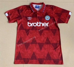Retro Version 1991 Manchester City Away Red Thailand Soccer Jersey AAA-709