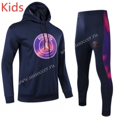2021-2022 Jordan Paris SG Blue Kids/Youth Tracksuit Uniform With Hat-GDP
