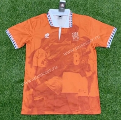 1996 Retro Version Netherlands Home Orange Thailand Soccer Jersey AAA-407