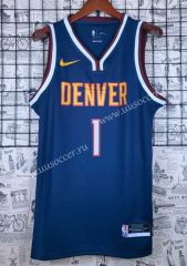 2021 NBA Denver Nuggets  Blue #1 Jersey-609