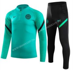 (s-3xl)2021-2022 Inter Milan Green Thailand Tracksuit -GDP
