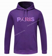 2021-2022 Jordan Paris SG Purple Thailand Soccer Tracksuit Top With Hat-cs