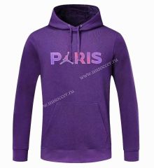 2021-2022 Jordan Paris SG Purple Thailand Soccer Tracksuit Top With Hat-cs