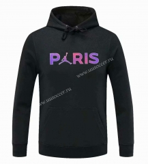 2021-2022 Jordan Paris SG Black Thailand Soccer Tracksuit Top With Hat-cs